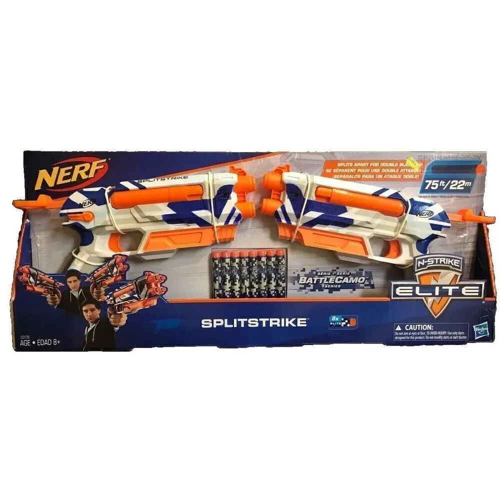 NERF N-STRIKE ELITE SPLITSTRIKE  - 2 PACK GUNS WITH 75 DART REFILL PACK